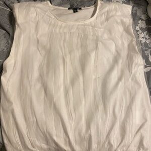 Express Cream Sleeveless Blouse